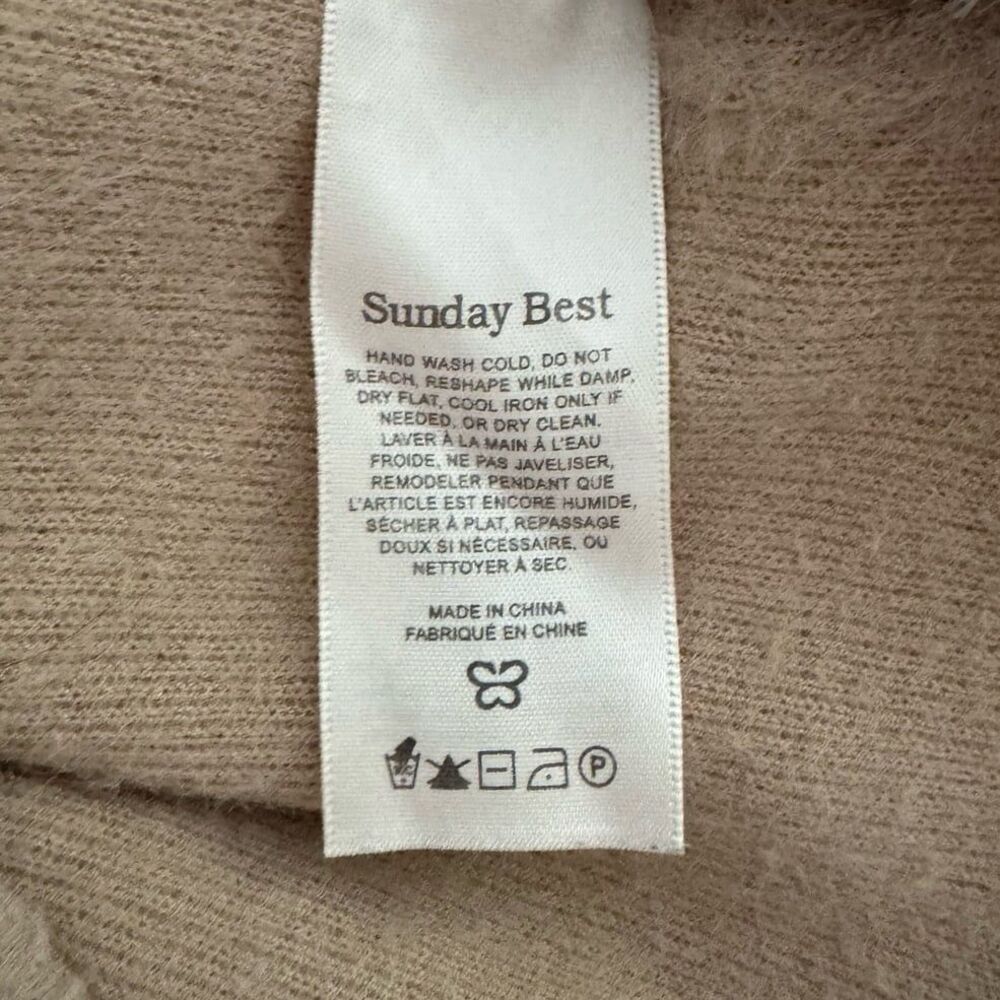 Aritzia Sunday Best Maddox Sweater in Humus Beige Size Small - Picture 11 of 12